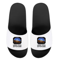 Thumbnail for Mind Your Attitude Designed Sport Slippers