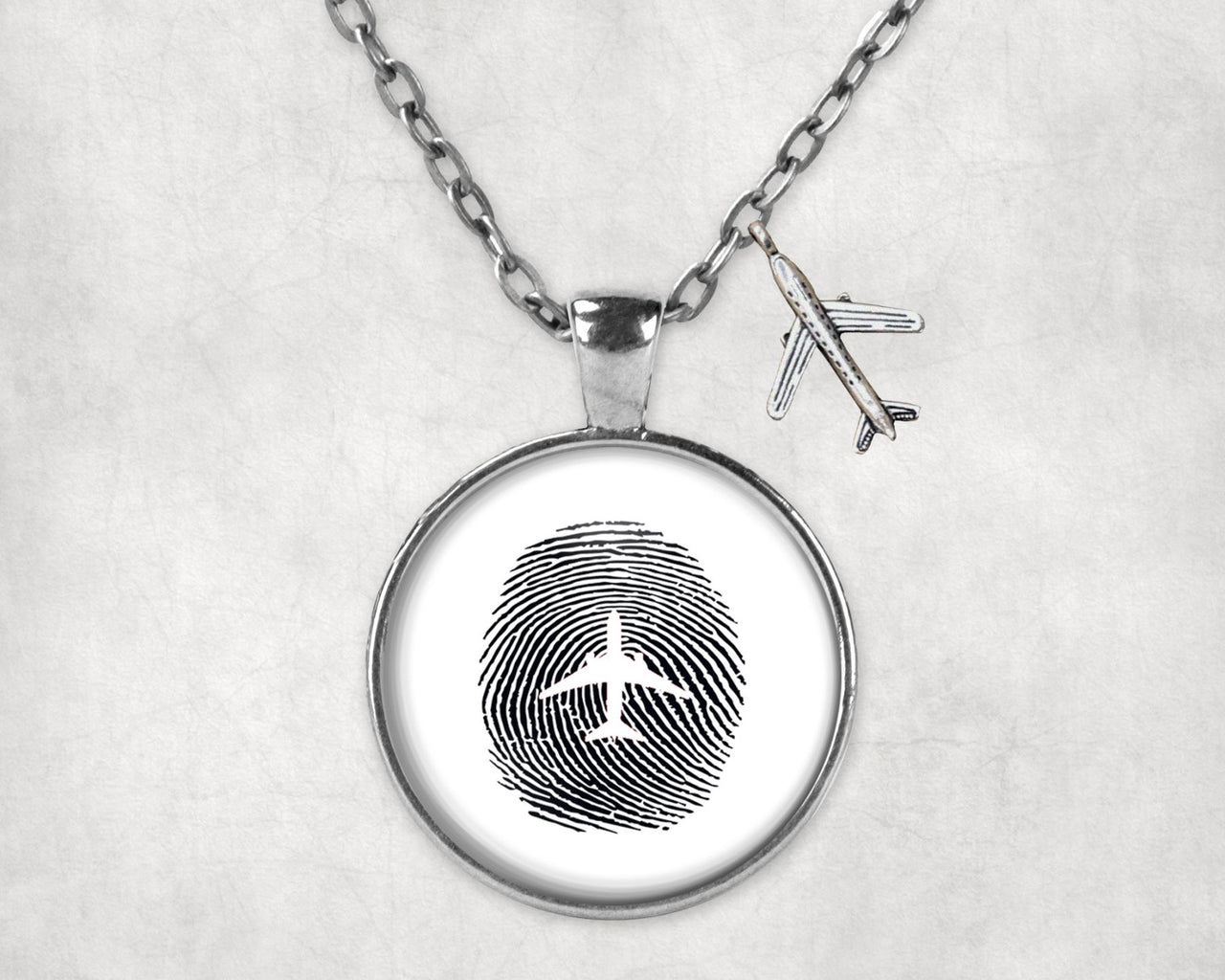 Aviation Finger Print Designed Necklaces