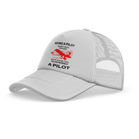 Thumbnail for If You're Cool You're Probably a Pilot Designed Trucker Caps & Hats