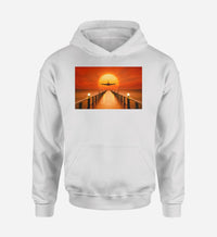 Thumbnail for Airbus A380 Towards Sunset Designed Hoodies