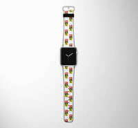 Thumbnail for Flat Colourful 747 Designed Leather Apple Watch Straps