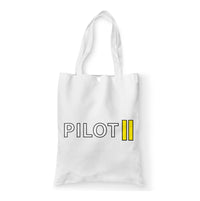 Thumbnail for Pilot & Stripes (2 Lines) Designed Tote Bags
