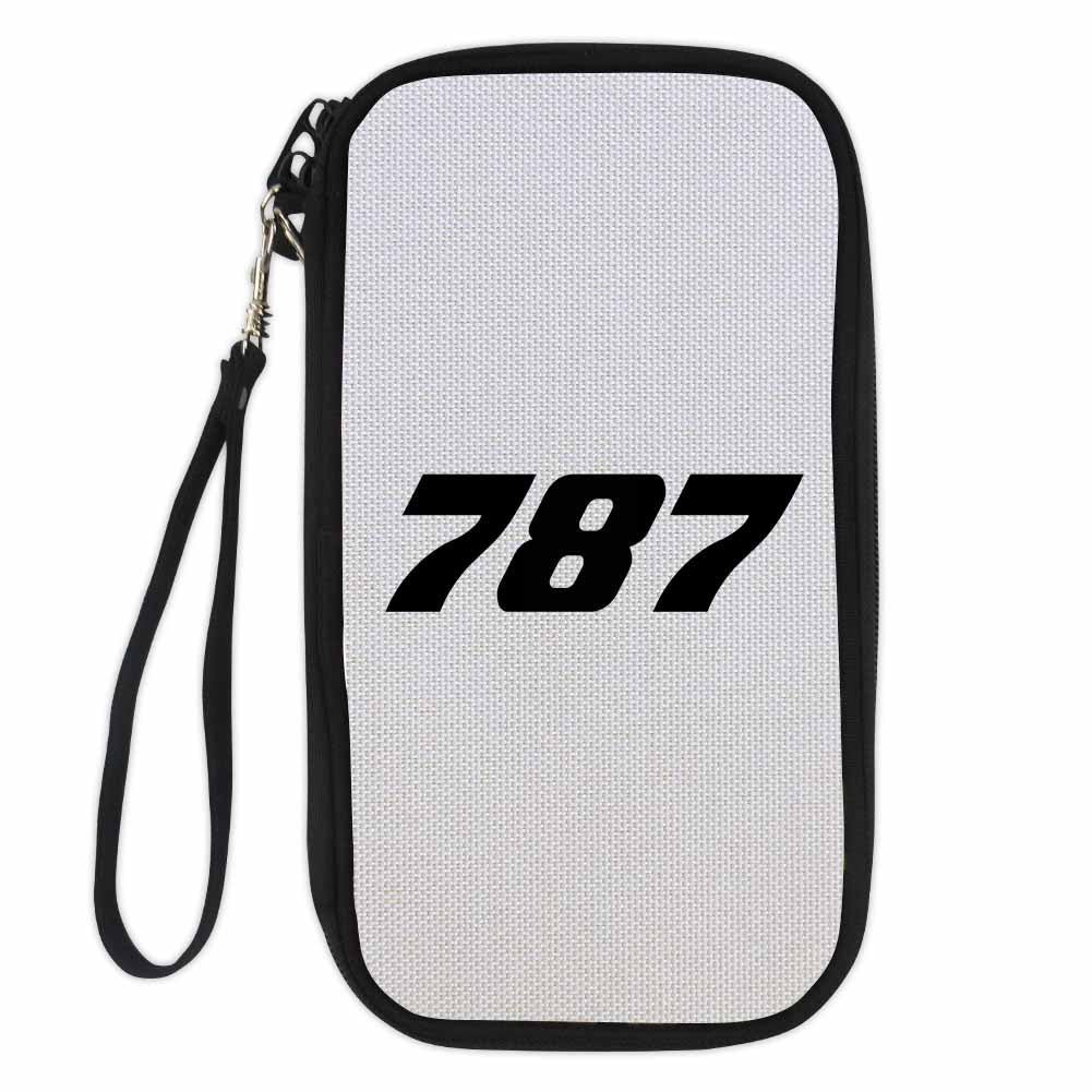 787 Flat Text Designed Travel Cases & Wallets