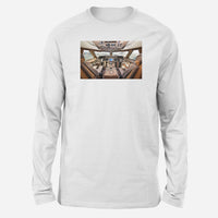Thumbnail for Boeing 747 Cockpit Designed Long-Sleeve T-Shirts