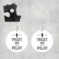 Thumbnail for Trust Me I'm a Pilot Designed Wooden Drop Earrings