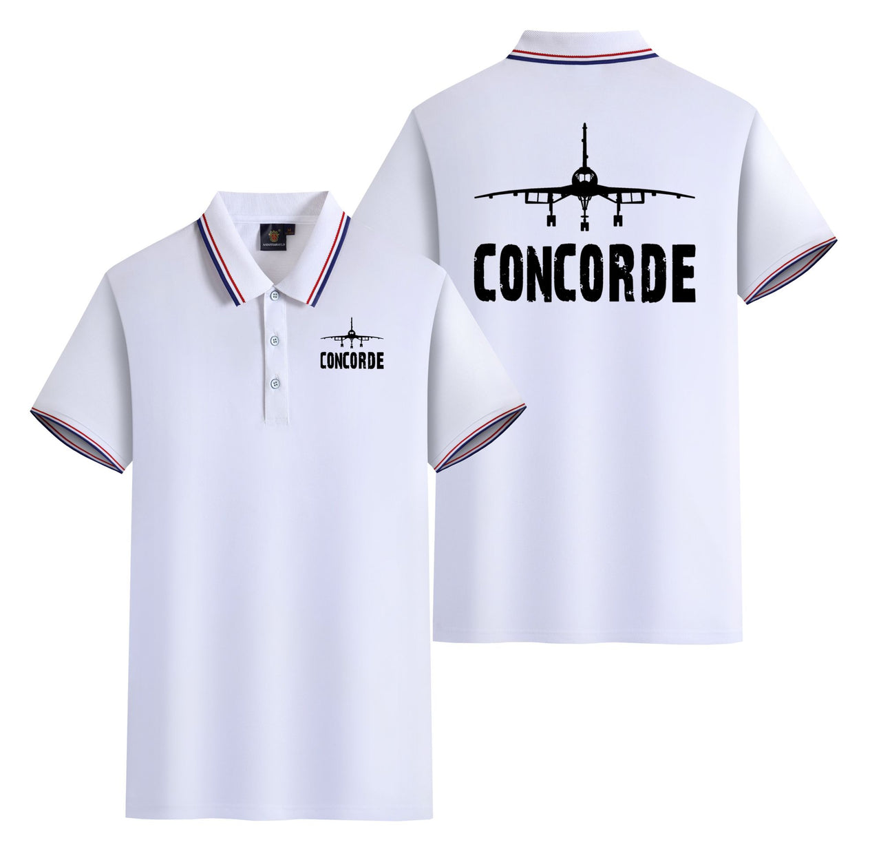Concorde & Plane Designed Stylish Polo T-Shirts (Double-Side)