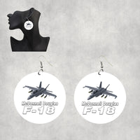 Thumbnail for The McDonnell Douglas F18 Designed Wooden Drop Earrings