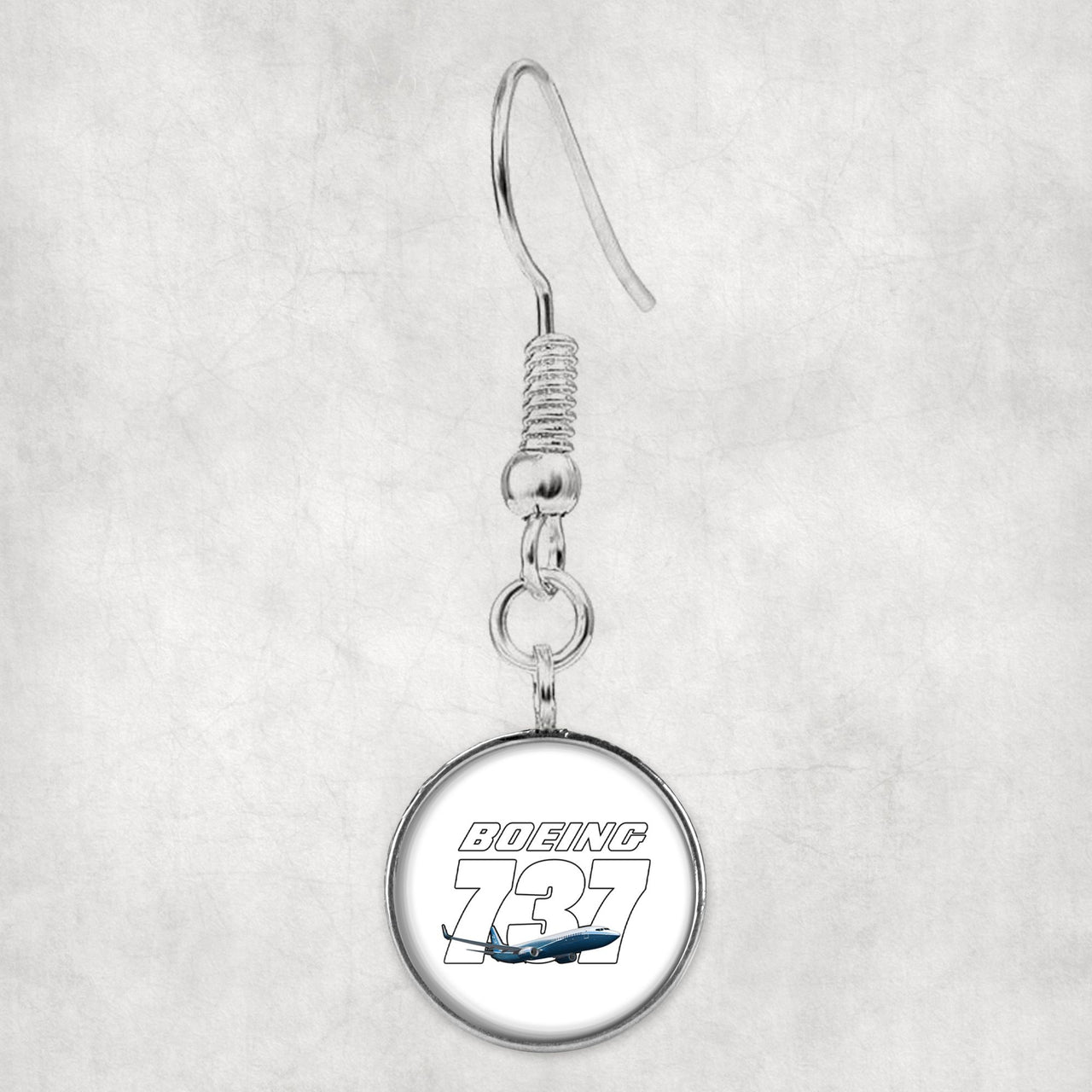 Super Boeing 737+Text Designed Earrings