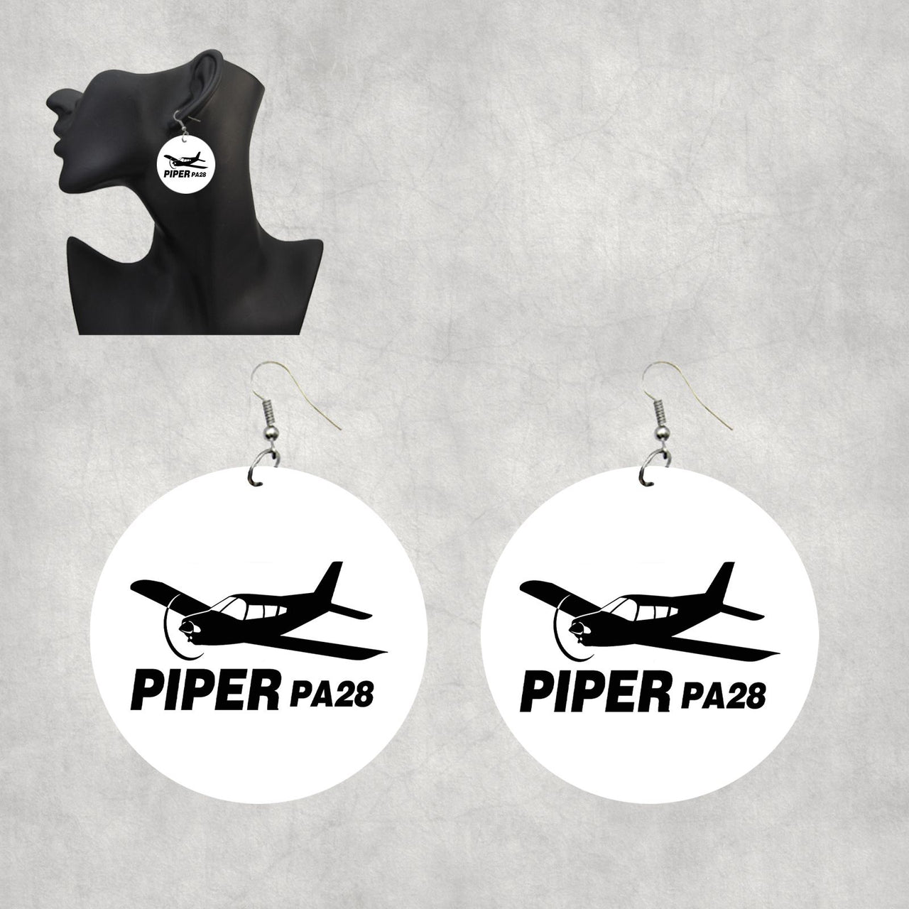 The Piper PA28 Designed Wooden Drop Earrings