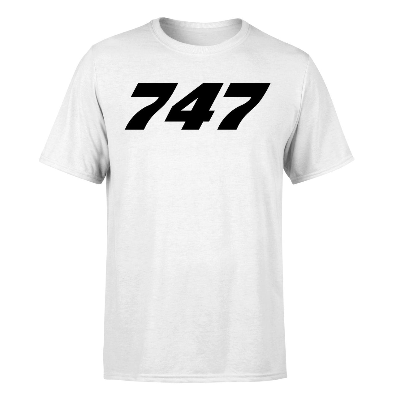 747 Flat Text Designed T-Shirts