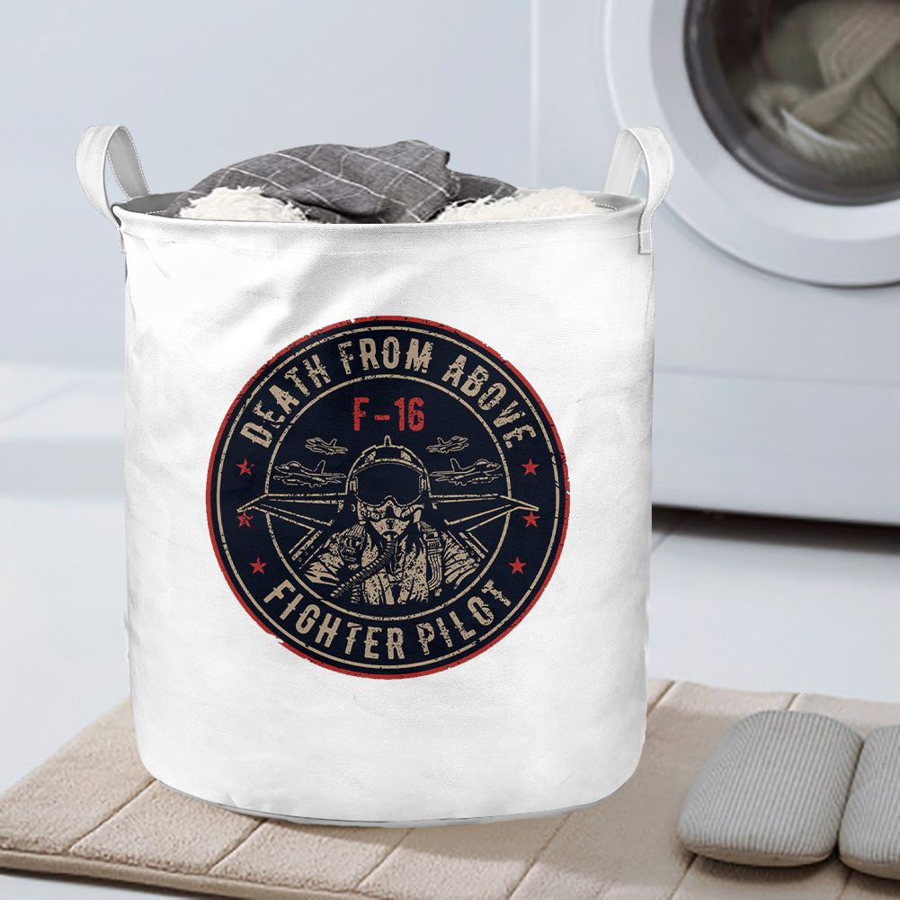 Fighting Falcon F16 - Death From Above Designed Laundry Baskets