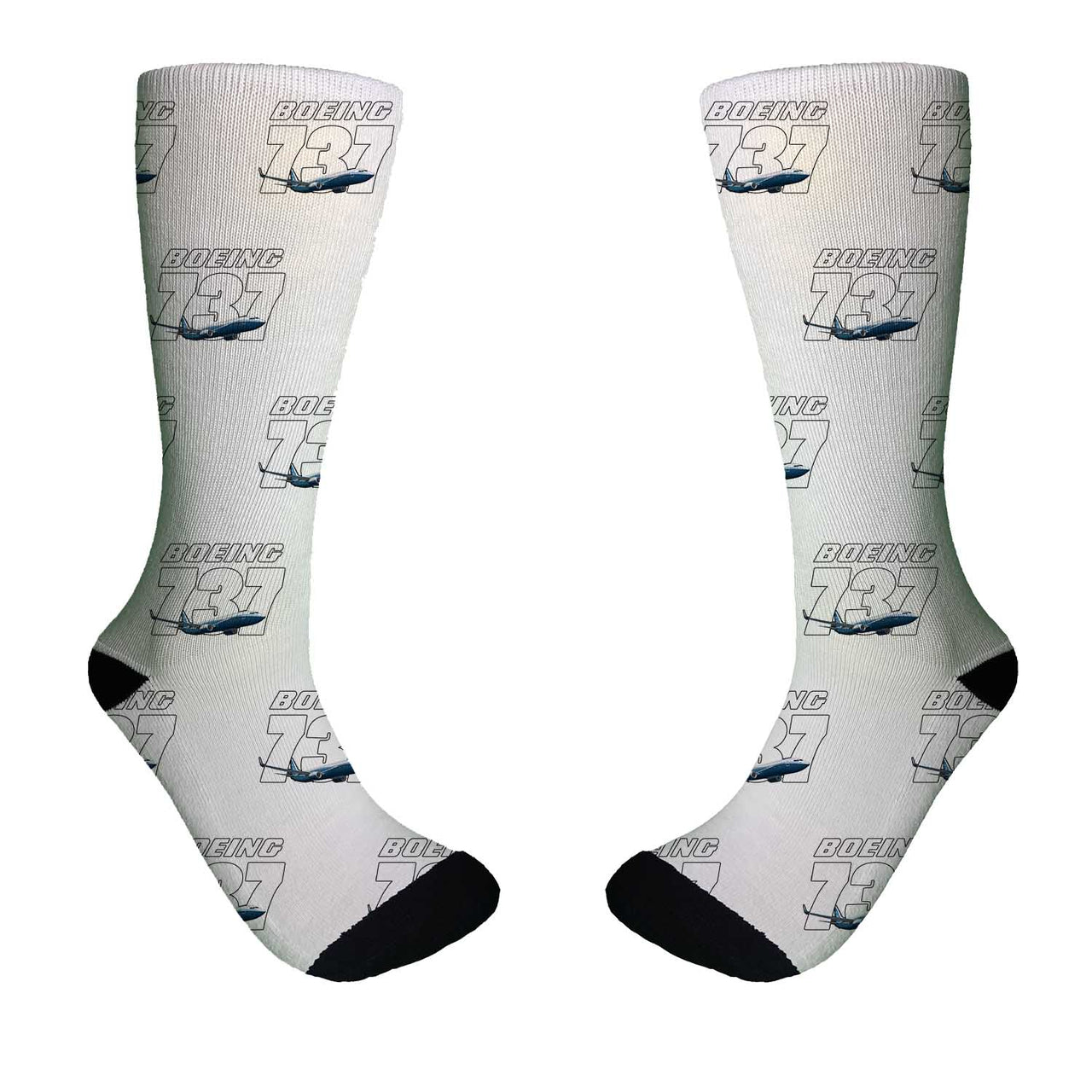 Super Boeing 737+Text Designed Socks