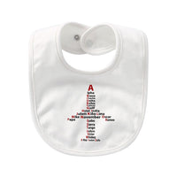 Thumbnail for Airplane Shape Aviation Alphabet Designed Baby Saliva & Feeding Towels