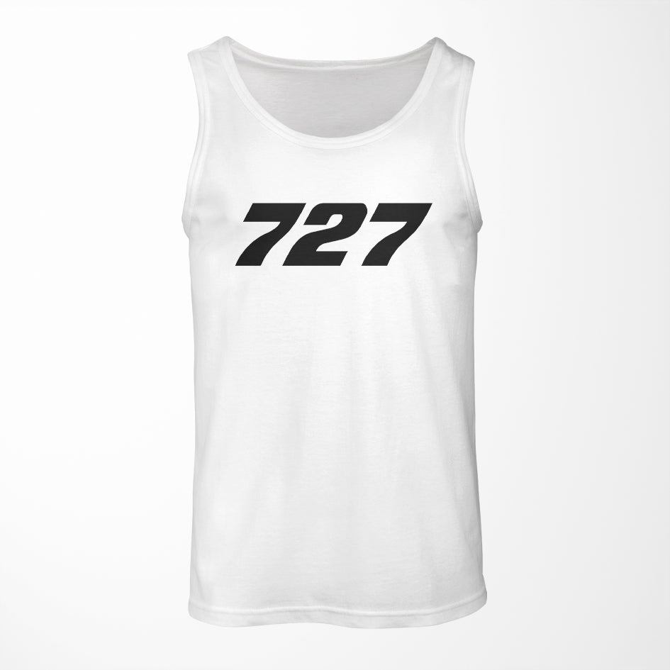 727 Flat Text Designed Tank Tops