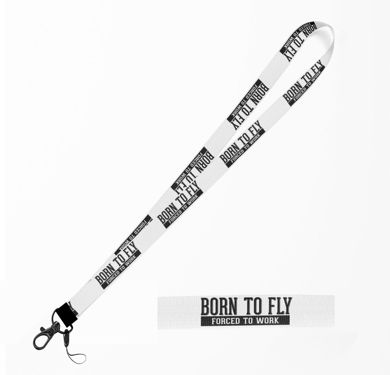 Born To Fly Forced To Work Designed Lanyard & ID Holders