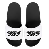 Thumbnail for Boeing 707 & Text Designed Sport Slippers