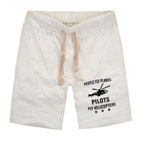 Thumbnail for People Fly Planes Pilots Fly Helicopters Designed Cotton Shorts