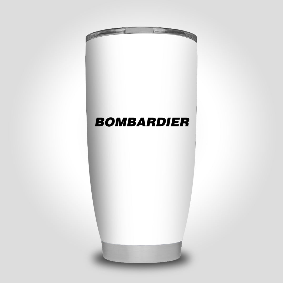 Bombardier & Text Designed Tumbler Travel Mugs