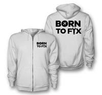Thumbnail for Born To Fix Airplanes Designed Zipped Hoodies