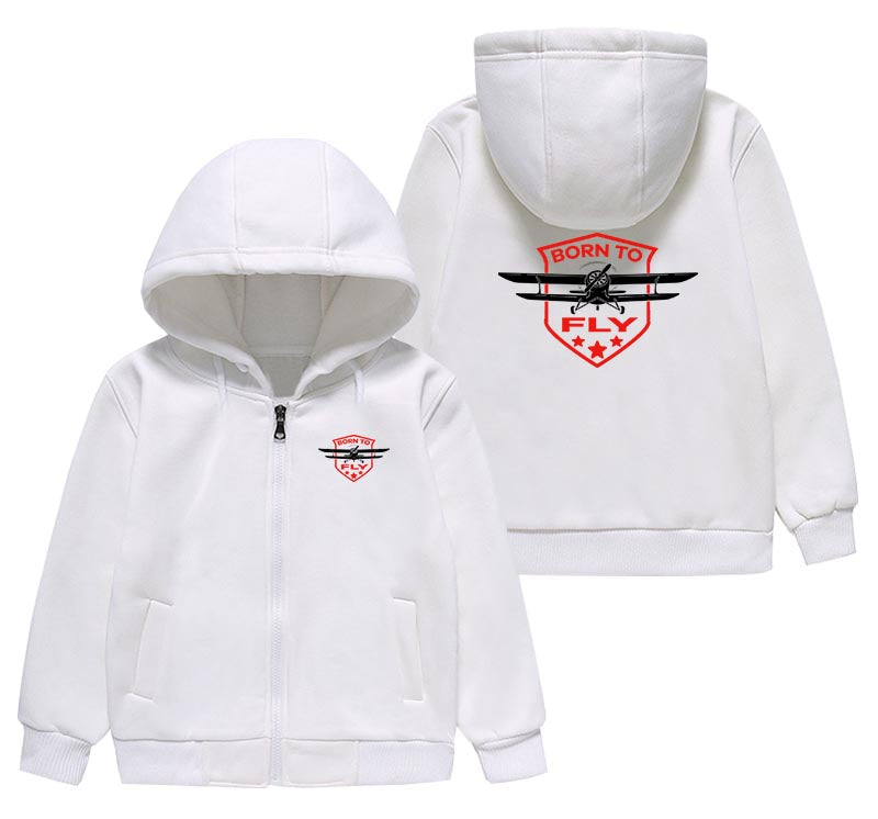 Born To Fly Designed Designed "CHILDREN" Zipped Hoodies