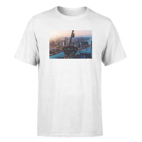 Thumbnail for Amazing City View from Helicopter Cockpit Designed T-Shirts