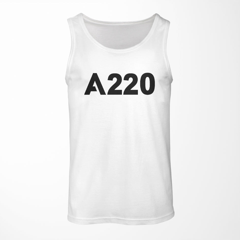 A220 Flat Text Designed Tank Tops