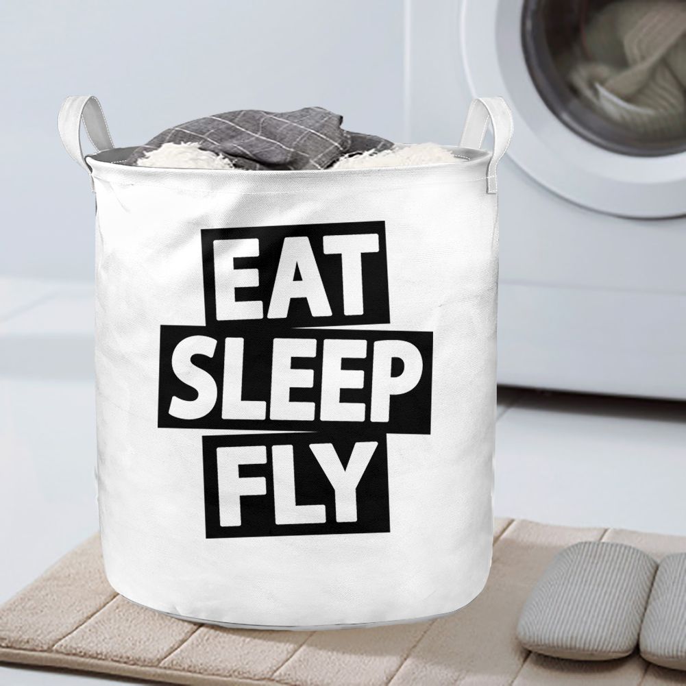 Eat Sleep Fly Designed Laundry Baskets