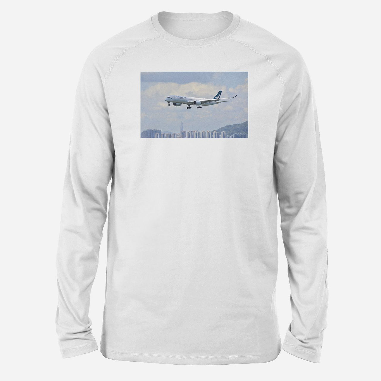 Cathay Pacific Airbus A350 Designed Long-Sleeve T-Shirts