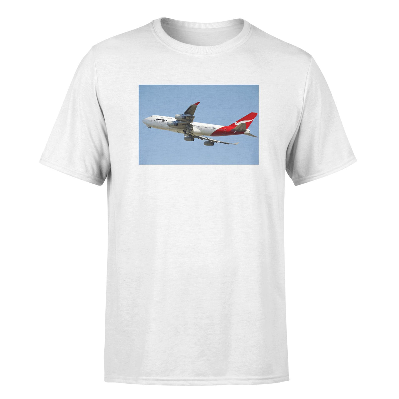 Departing Qantas Boeing 747 Designed T-Shirts