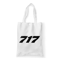Thumbnail for 717 Flat Text Designed Tote Bags