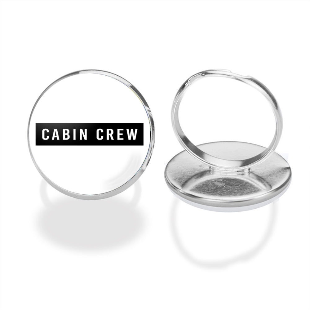 Cabin Crew Text Designed Rings