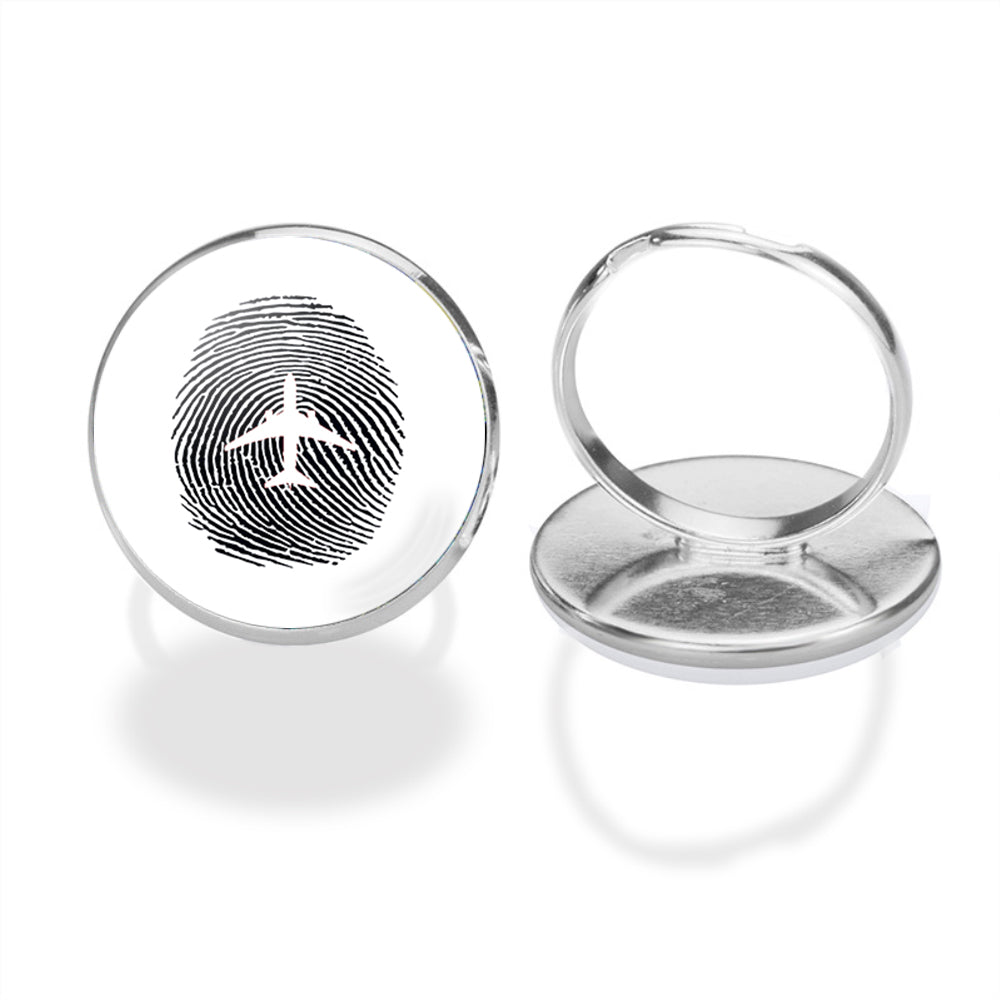 Aviation Finger Print Designed Rings