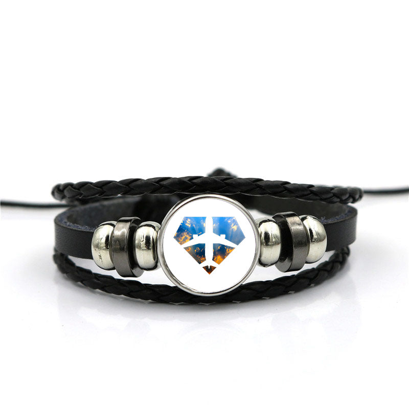 Supermen of The Skies (Sunrise) Designed Leather Bracelets