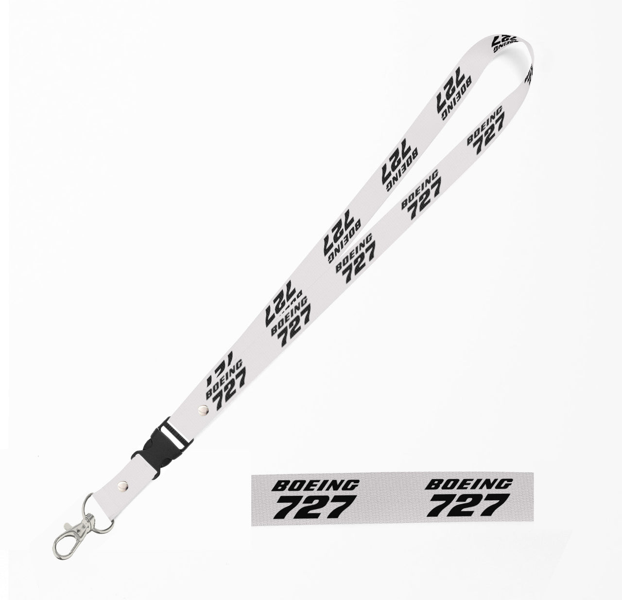 Boeing 727 & Text Designed Detachable Lanyard & ID Holders