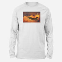 Thumbnail for Departing Fighting Falcon F16 Designed Long-Sleeve T-Shirts