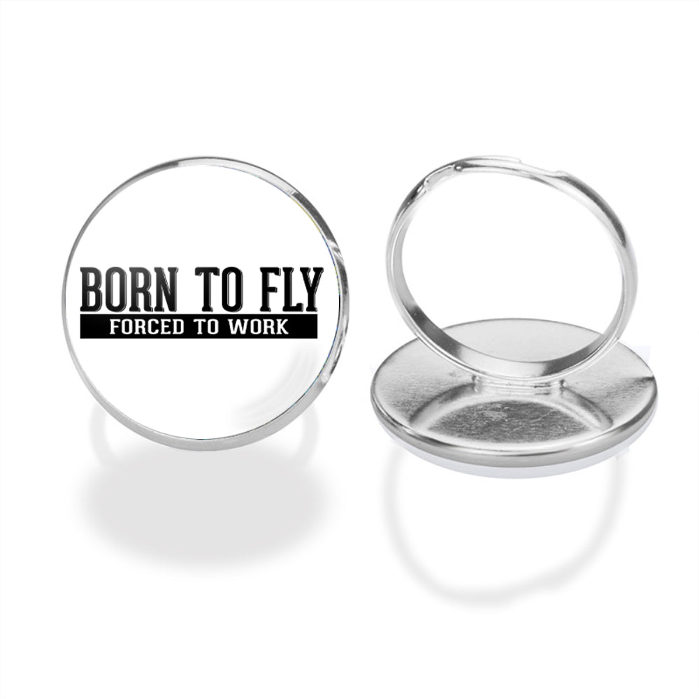 Born To Fly Forced To Work Designed Rings