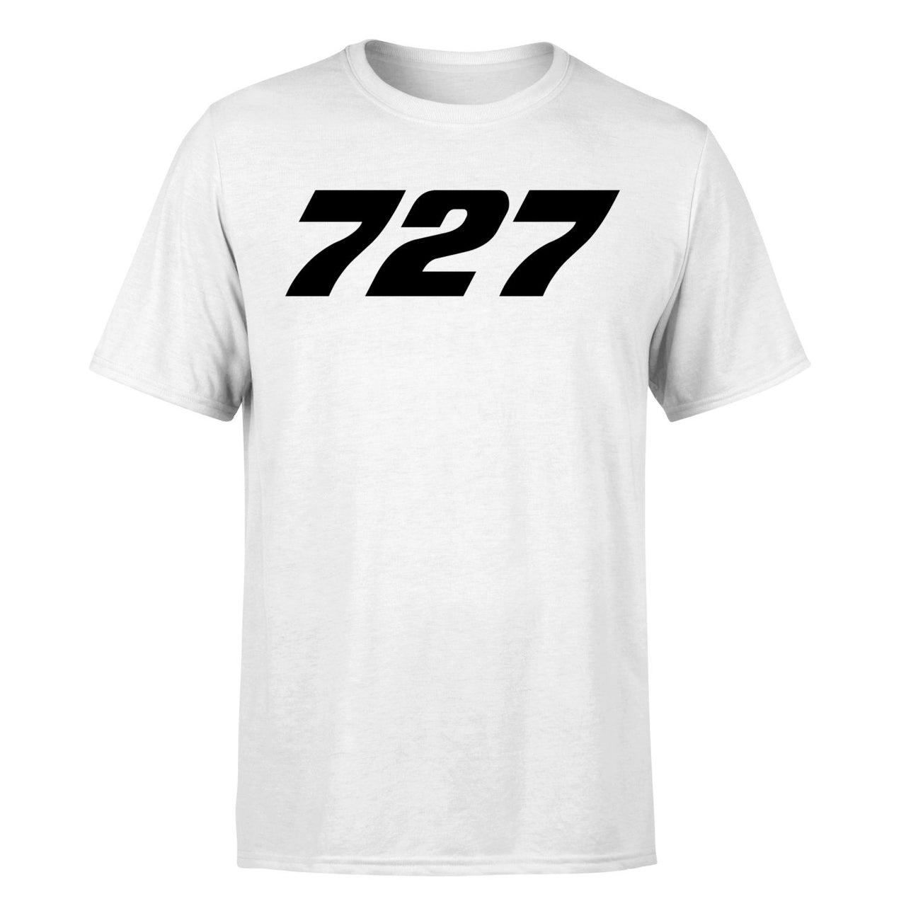 727 Flat Text Designed T-Shirts