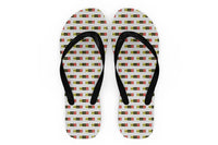 Thumbnail for Eat Sleep Fly (Colourful) Designed Slippers (Flip Flops)