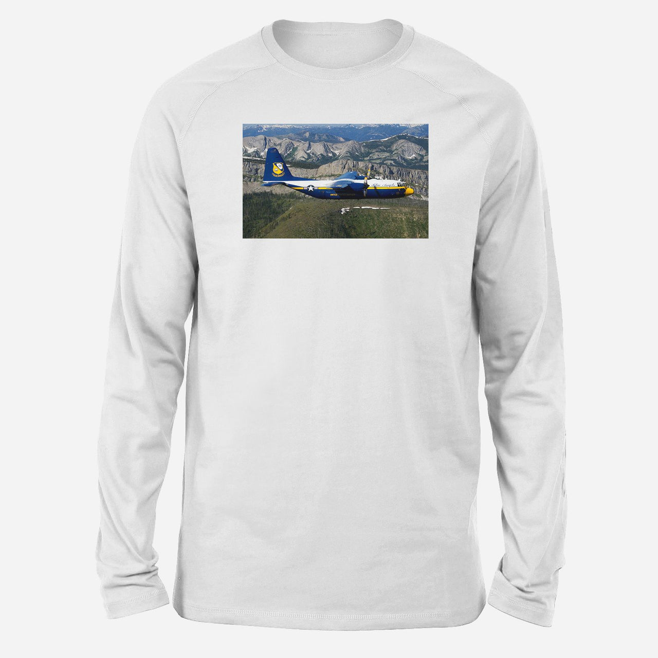 Amazing View with Blue Angels Aircraft Designed Long-Sleeve T-Shirts