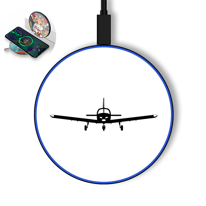 Piper PA28 Silhouette Plane Designed Wireless Chargers
