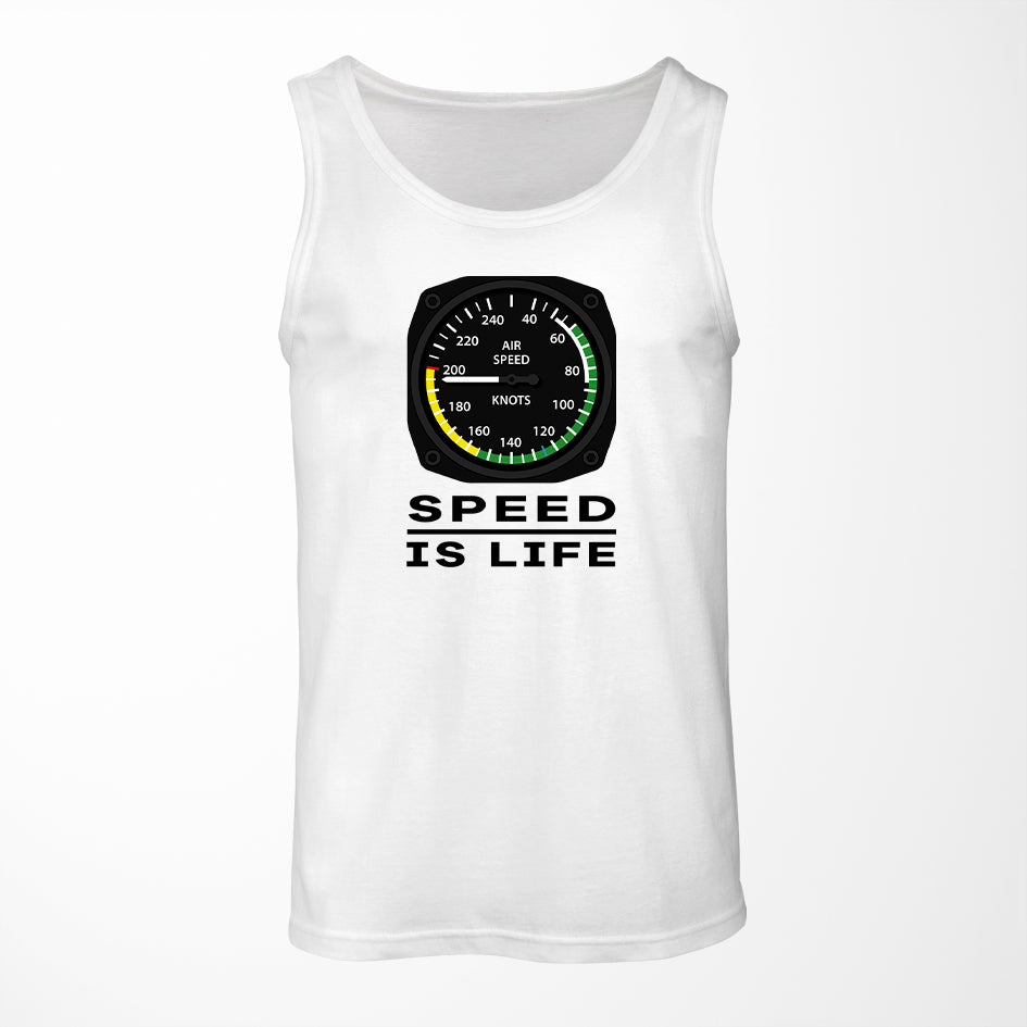 Speed Is Life Designed Tank Tops