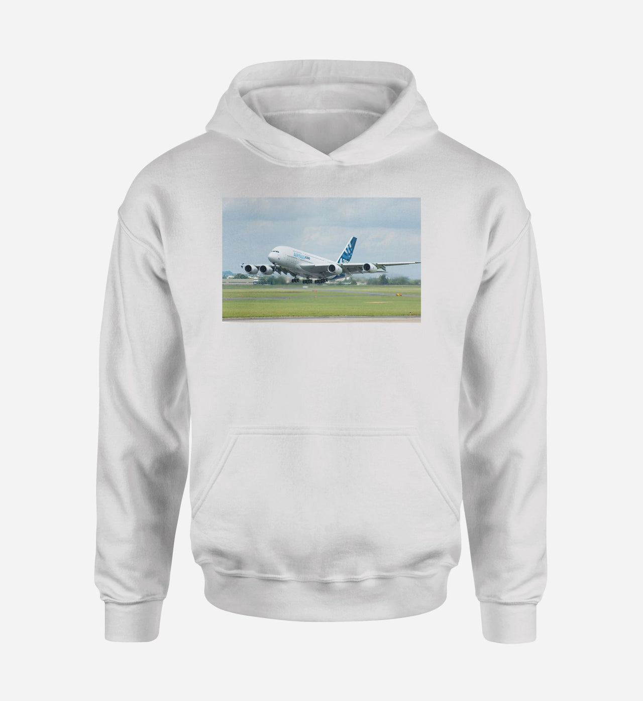 Departing Airbus A380 with Original Livery Designed Hoodies