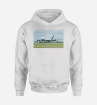 Thumbnail for Departing Airbus A380 with Original Livery Designed Hoodies