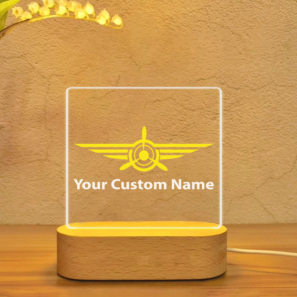 Custom Name (Badge 3) Designed Night Lamp