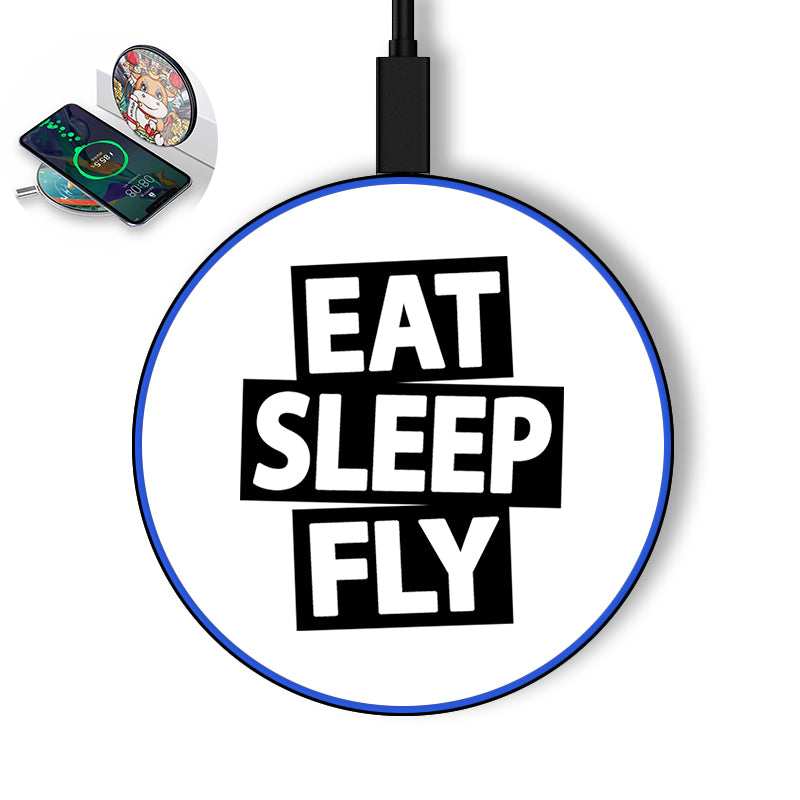 Eat Sleep Fly Designed Wireless Chargers