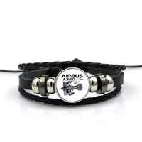 Thumbnail for Airbus A350 & Trent Wxb Engine Designed Leather Bracelets