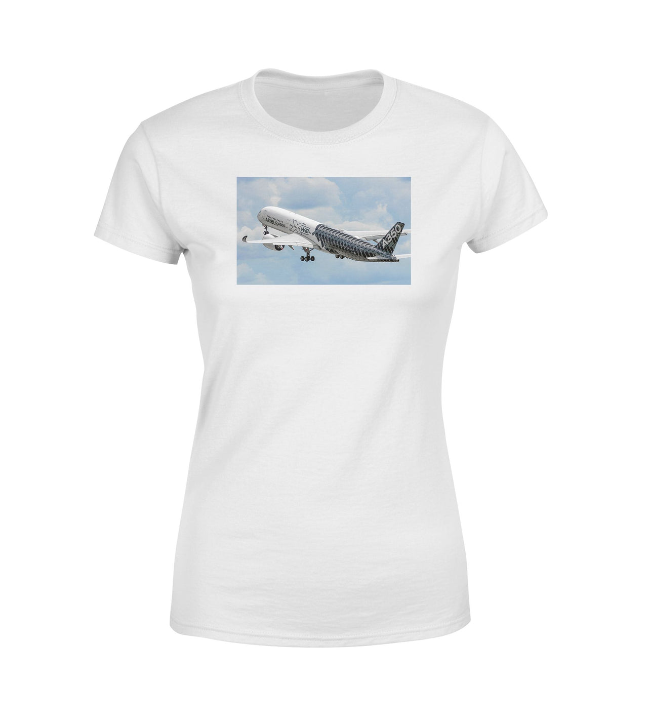 Departing Airbus A350 (Original Livery) Designed Women T-Shirts