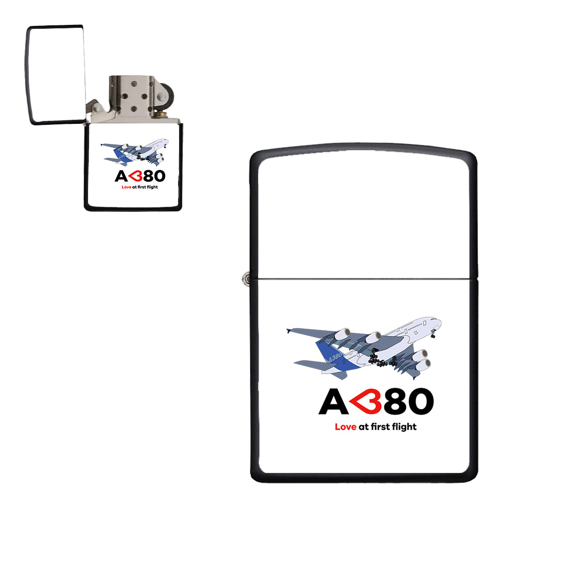 Airbus A380 Love at first flight Designed Metal Lighters