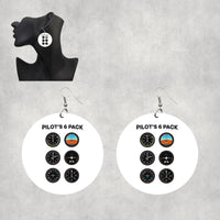 Thumbnail for Pilot's 6 Pack Designed Wooden Drop Earrings