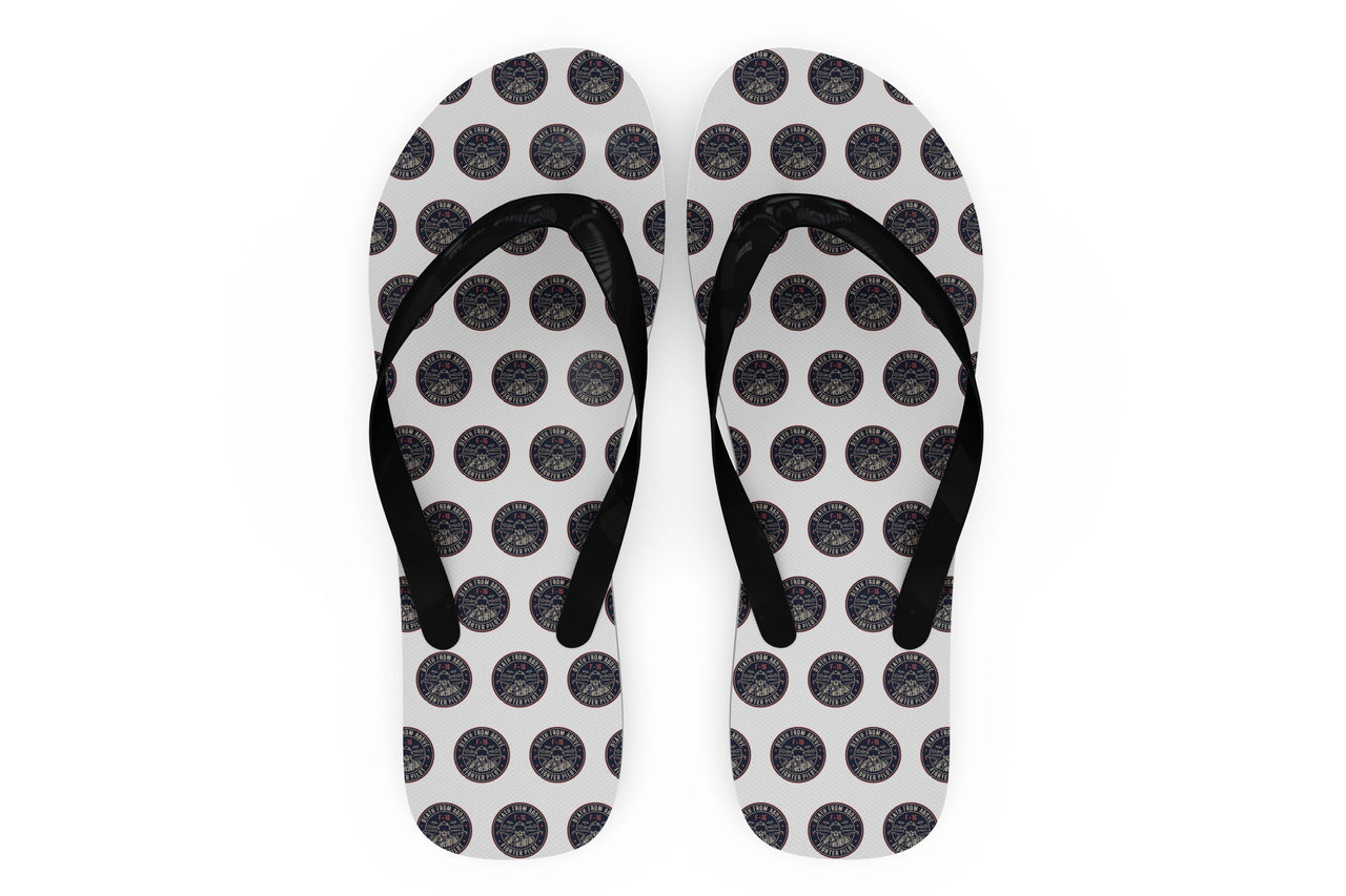 Fighter Jet 16 - Death From Above Designed Slippers (Flip Flops)